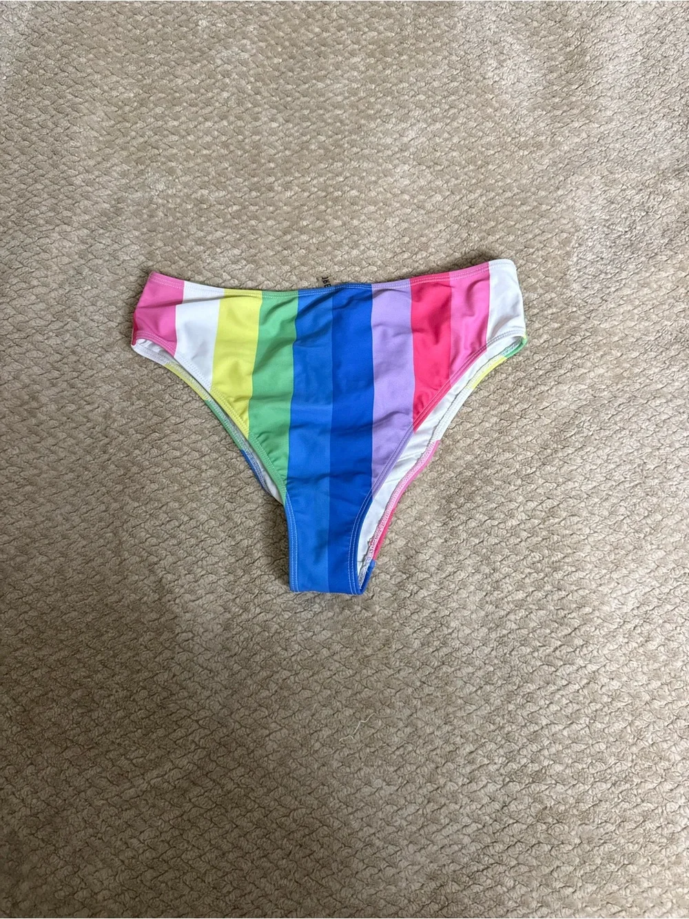 Nasty Gal Rainbow Stripe Bikini Bottom - Multicolor Stripes